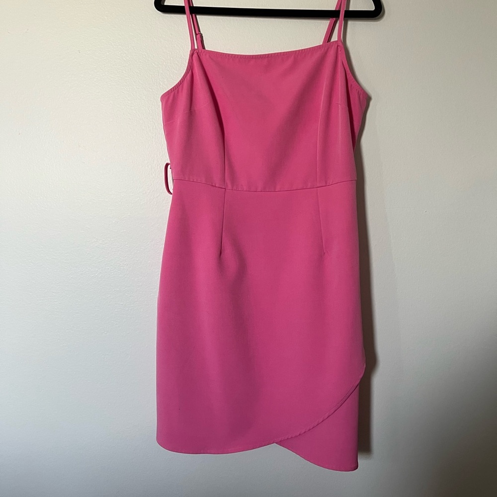 Bright Pink Spaghetti-Strap Women's Dress